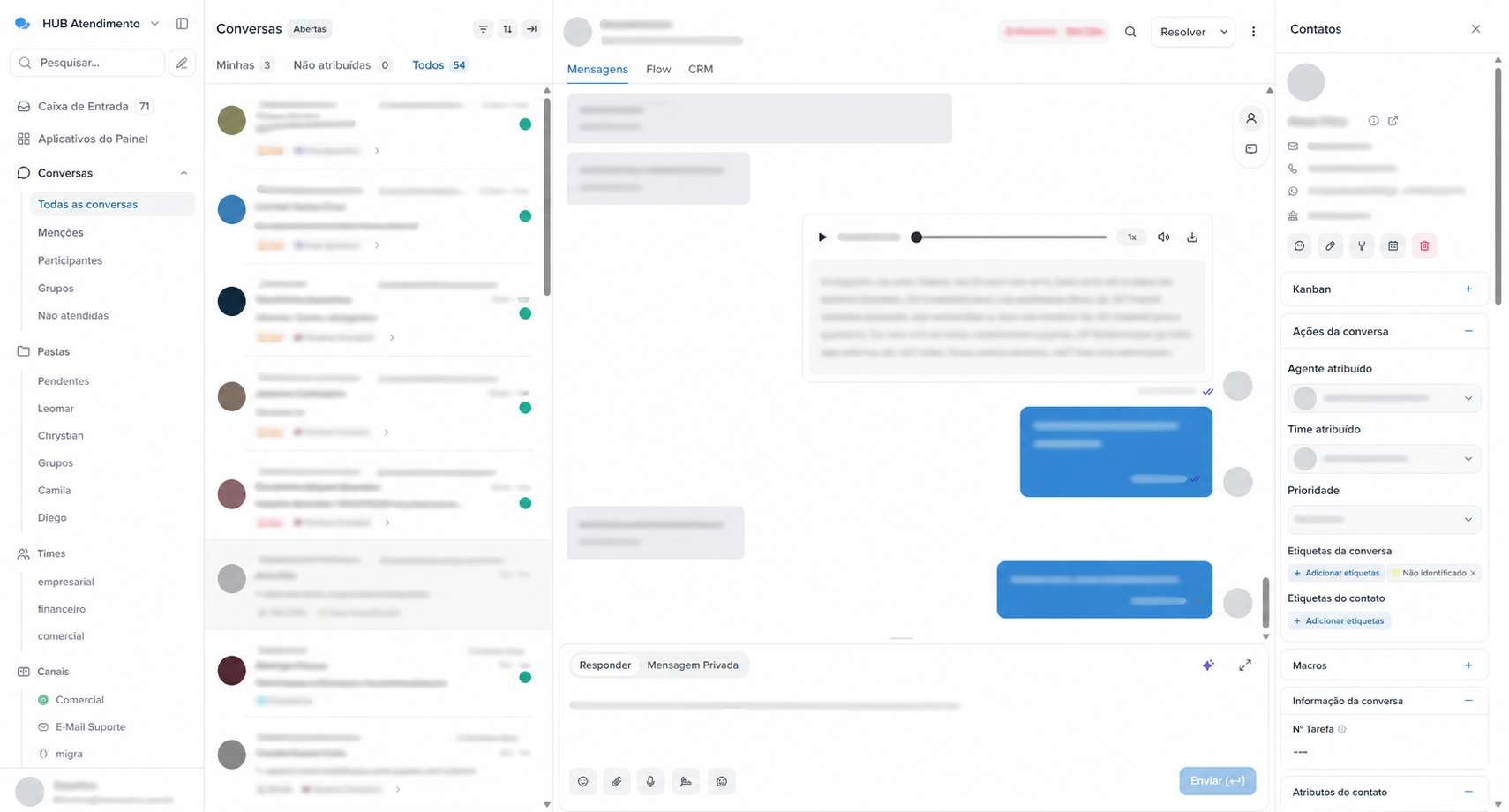 HUB Atendimento Mockup